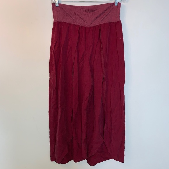 Free People Movement Chica Lyrical Flow Pant Berry L - Picture 2 of 15